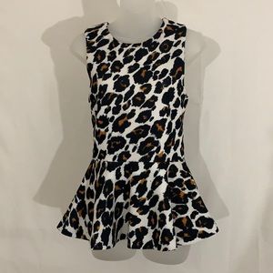 H&M Leopard Peplum Top